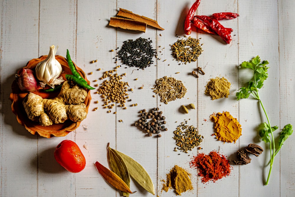 Colorful spices in arabian souk